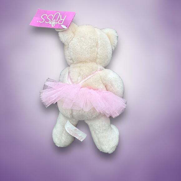 Vintage White Russ LITTLE TUTU Ballet Hugs - Ballerina Teddy Bear Plush 8" NWT - Picture 7 of 7